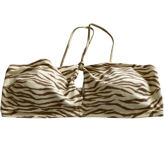 Aerie Bandeau Bikini top in tiger print size XXL XX-Large - Picture 1 of 5